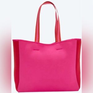 Summersalt Beach Tote Neoprene Bag Purse Red Pink